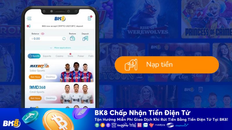 3 hình thức nạp tiền BK8 và hướng dẫn chi tiết mới nhất