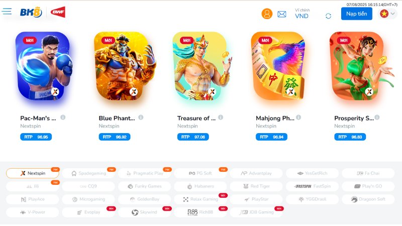 BK8 | Thương hiệu cá cược uy tín lâu đời số #1 tại châu Á 17 Slot game nổ hũ rực lửa